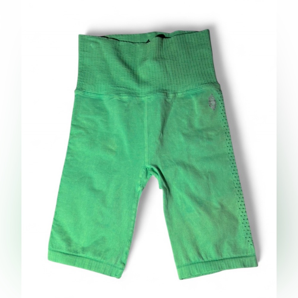 Free People Movement Bright Green Biker Shorts ⏹️